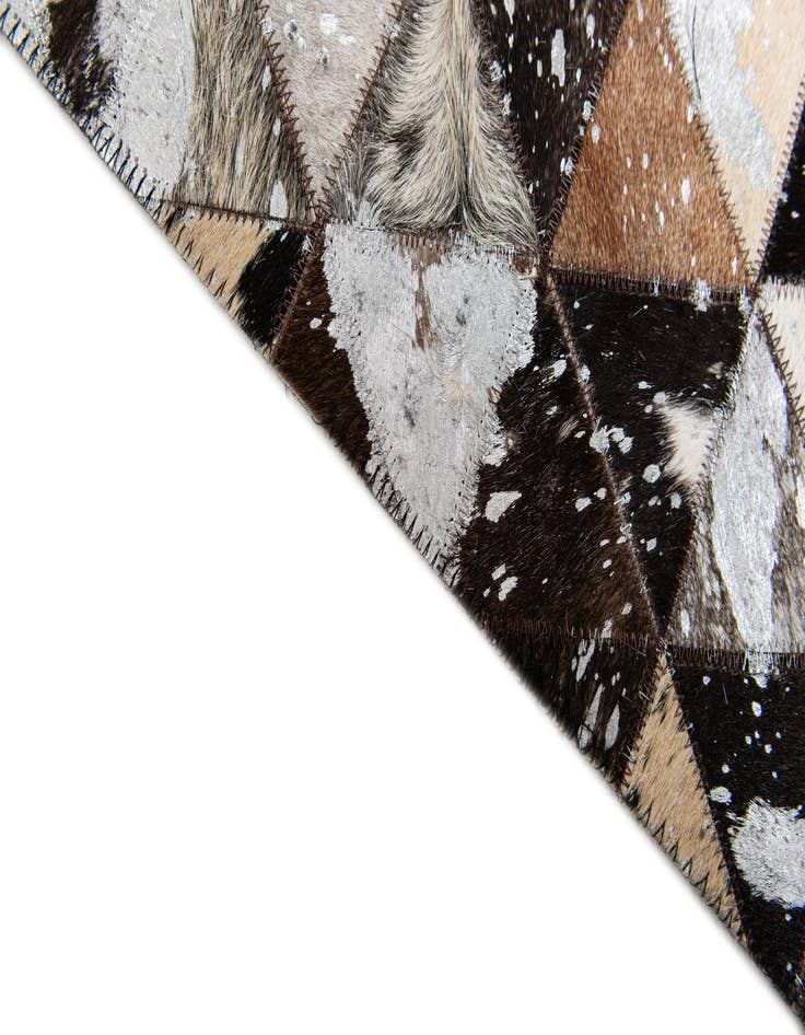 Detail image of 8' 1 x 9' 9 Cowhide Stocks Rug