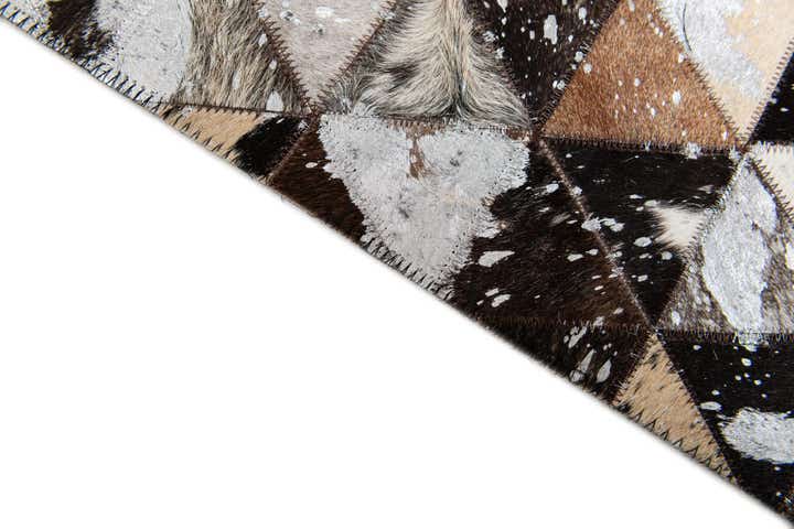 8' 1 x 9' 9 Cowhide Stocks Rug