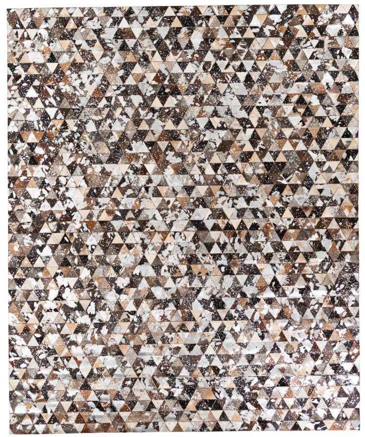 Detail image of 8' 1 x 9' 9 Cowhide Stocks Rug