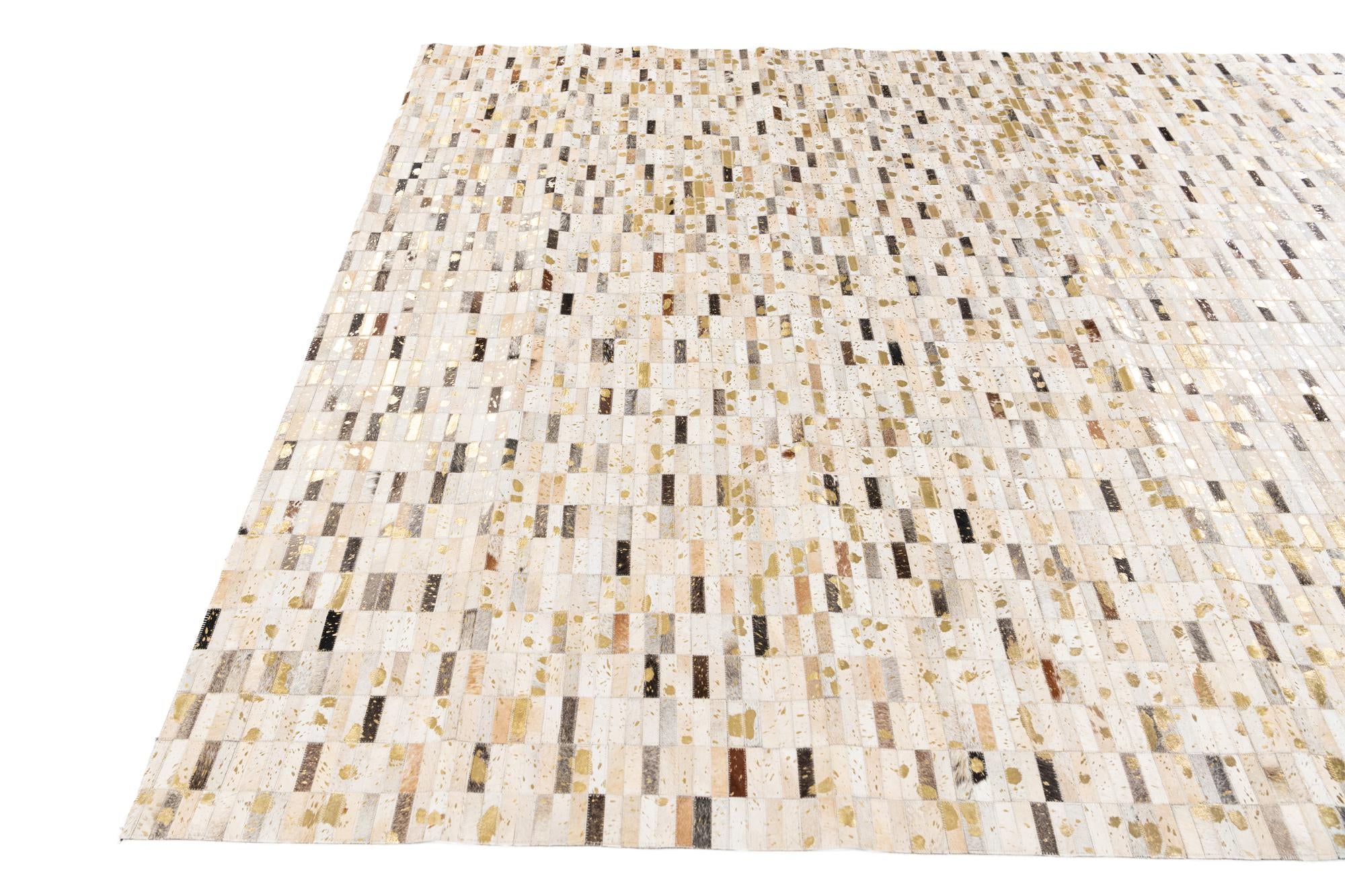 8' x 10' 1 Cowhide Stocks Rug