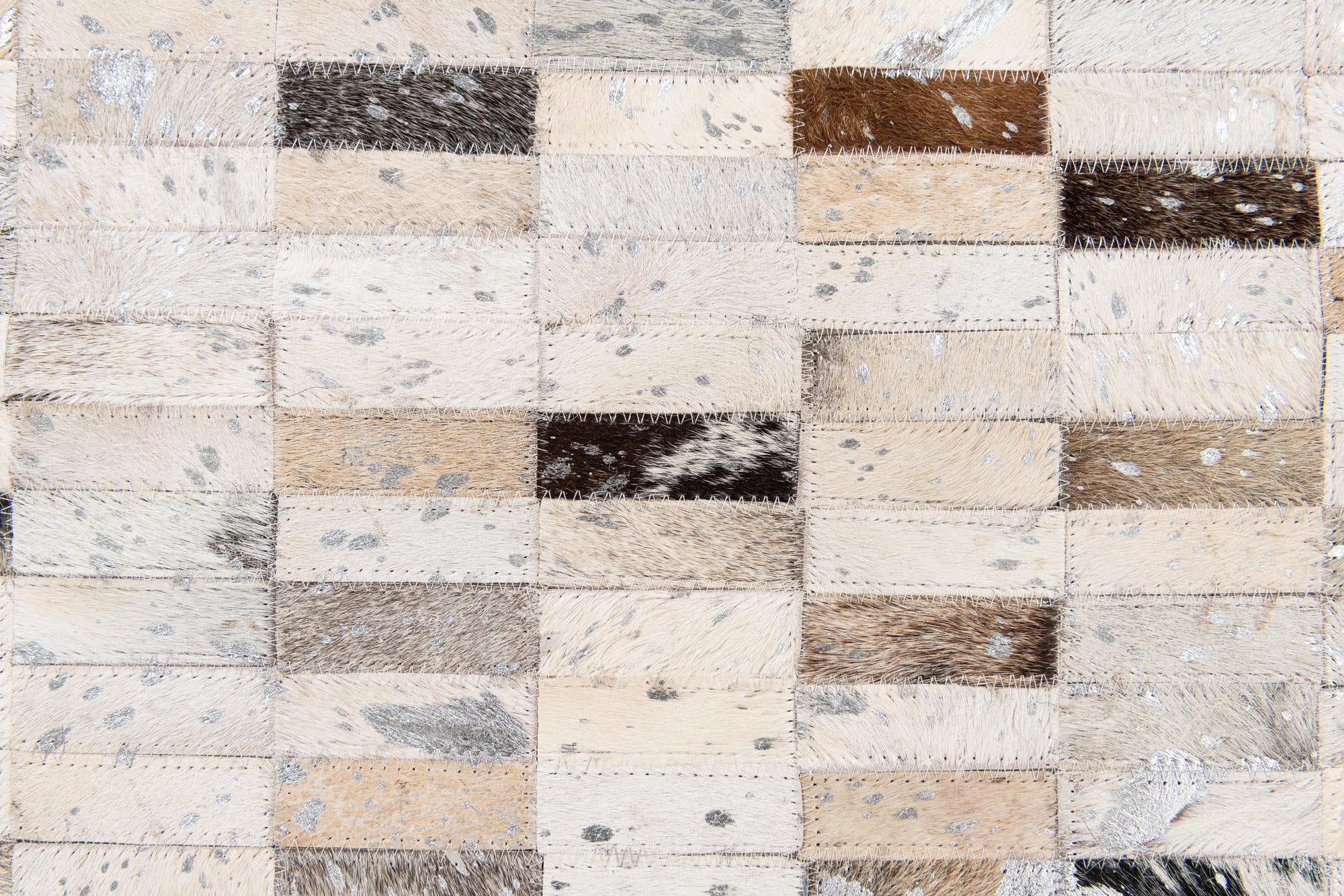 7' 11 x 9' 11 Cowhide Stocks Rug