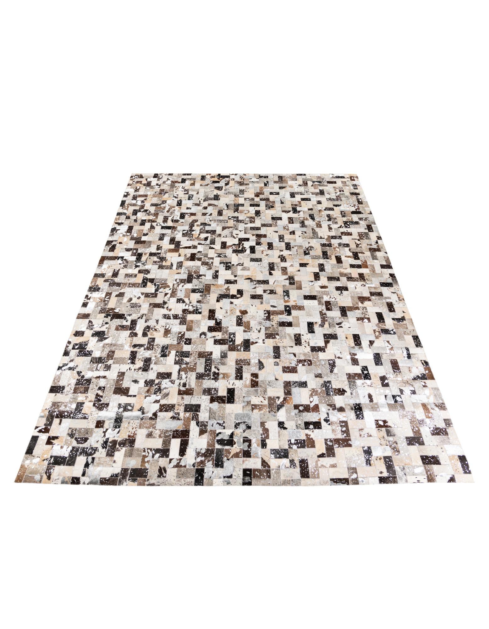7' 11 x 9' 10 Cowhide Stocks Rug
