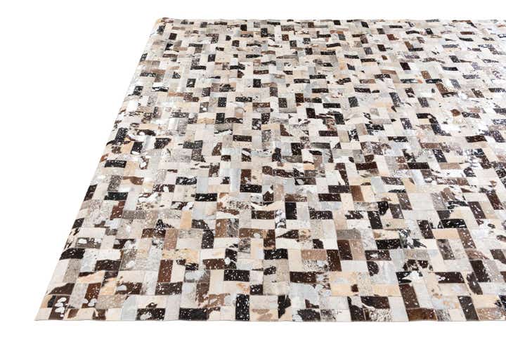 7' 11 x 9' 10 Cowhide Stocks Rug