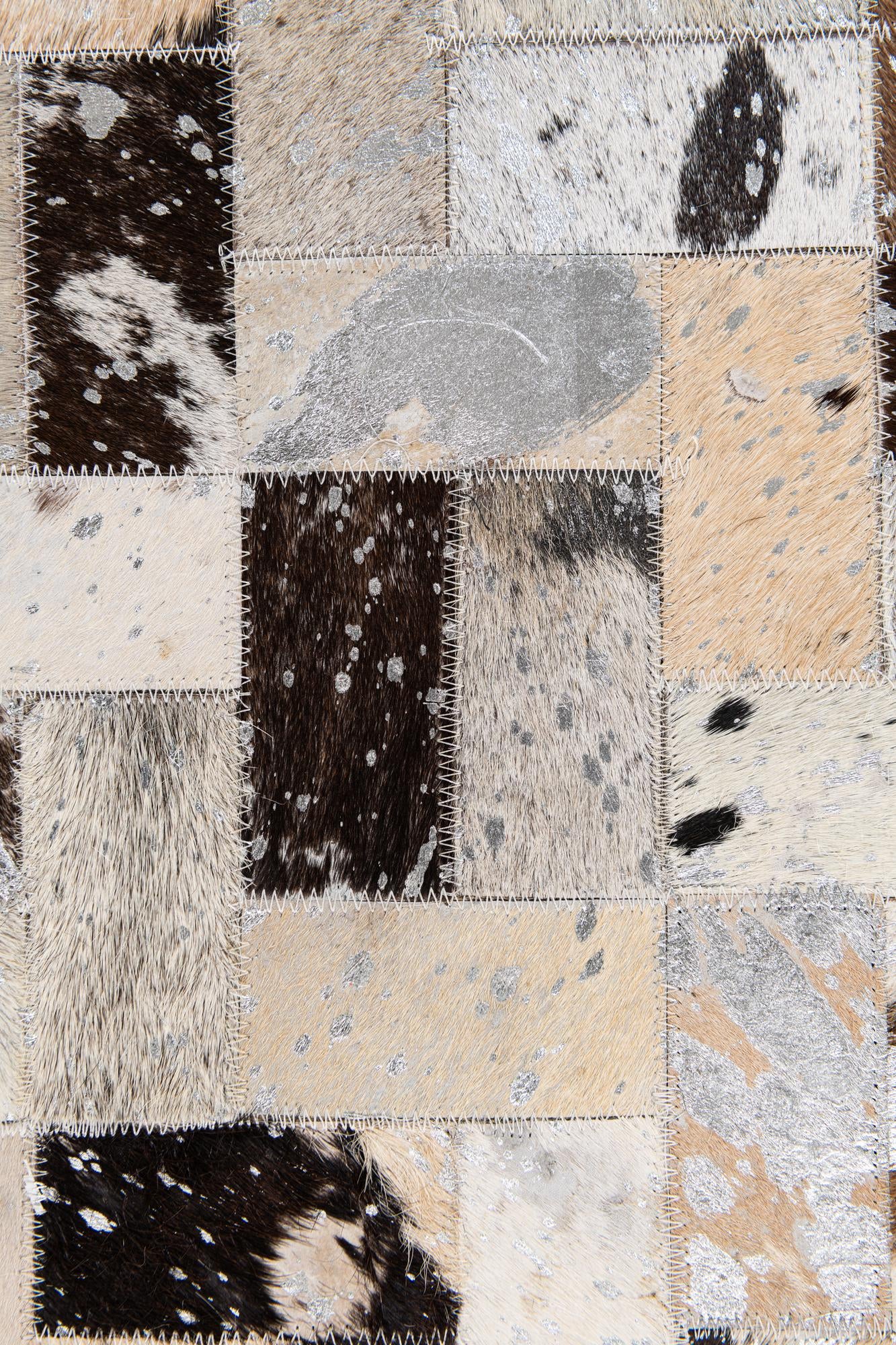 7' 11 x 9' 10 Cowhide Stocks Rug
