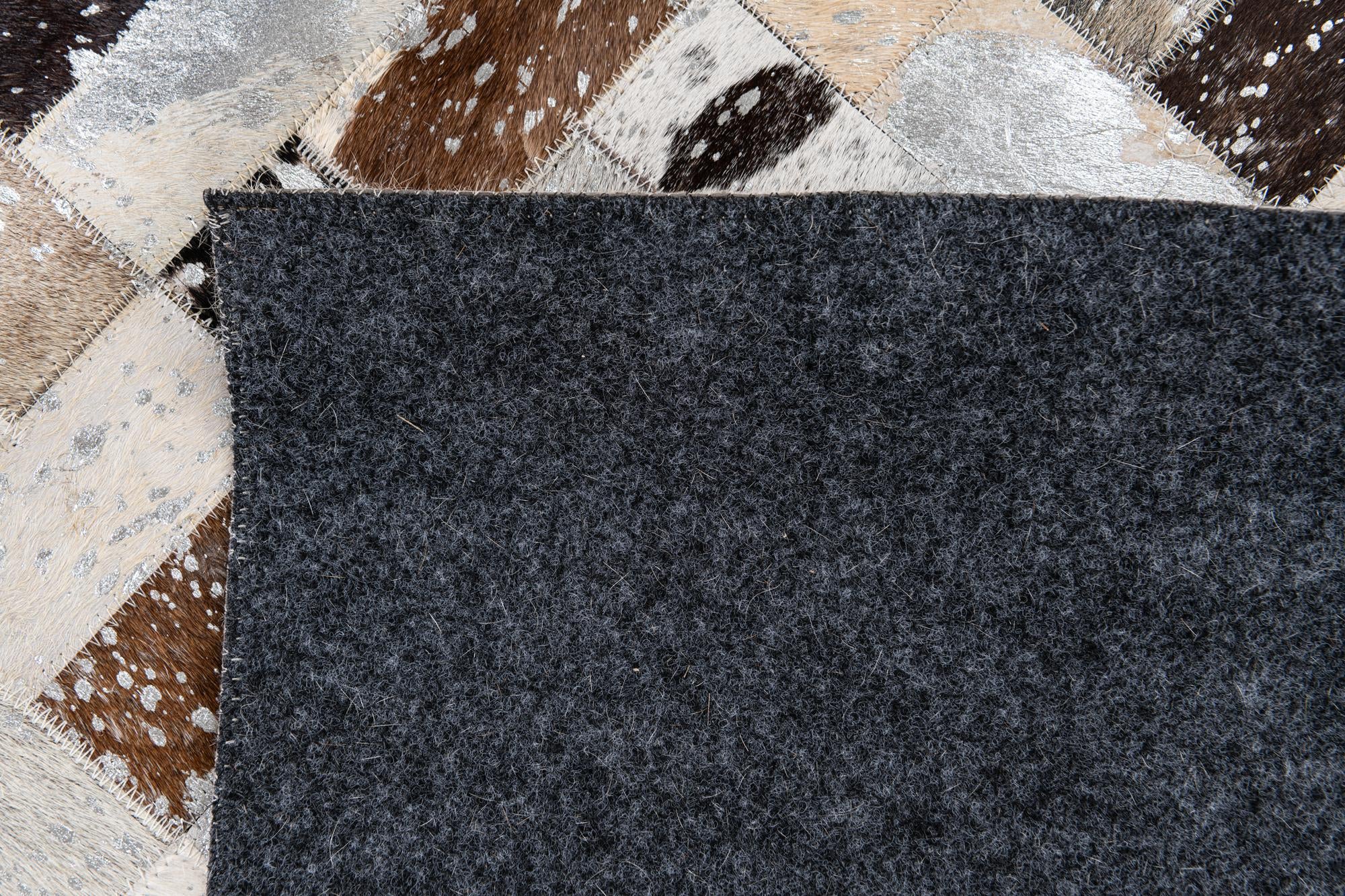 7' 11 x 9' 10 Cowhide Stocks Rug