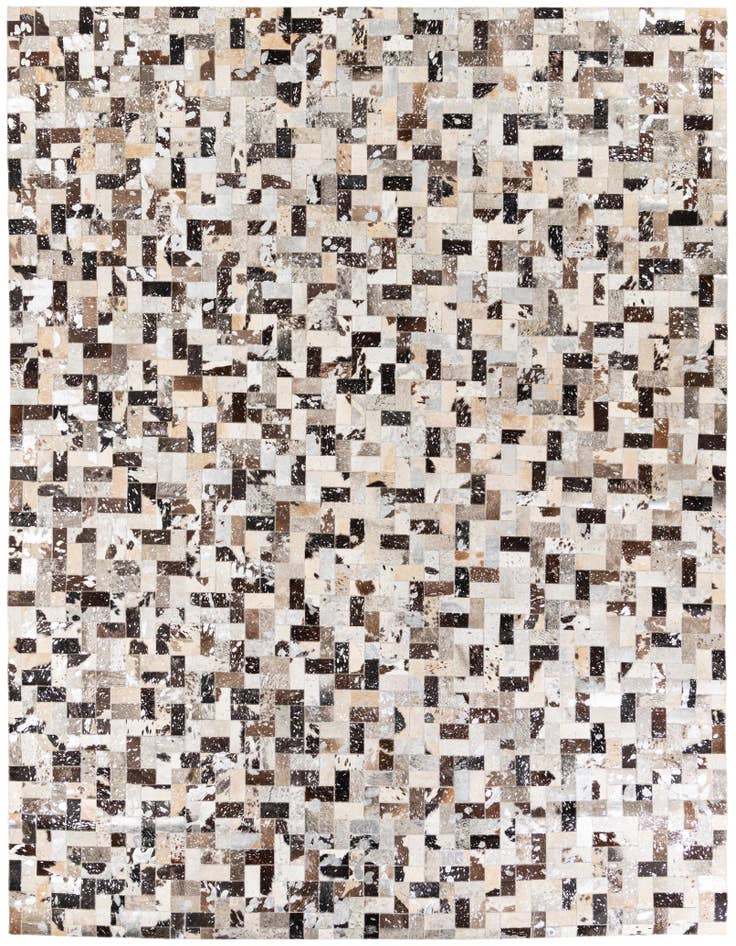 Detail image of 7' 11 x 9' 10 Cowhide Stocks Rug