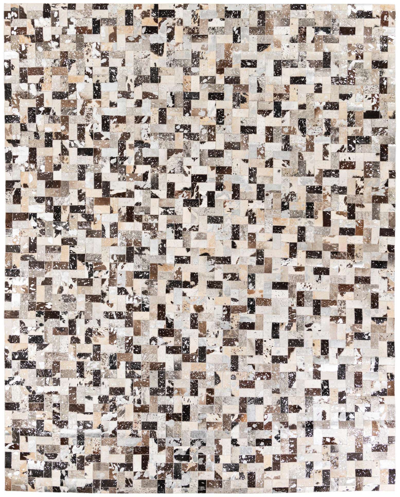 7' 11 x 9' 10 Cowhide Stocks Rug