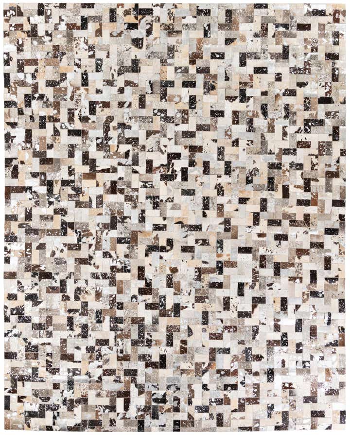 7' 11 x 9' 10 Cowhide Stocks Rug