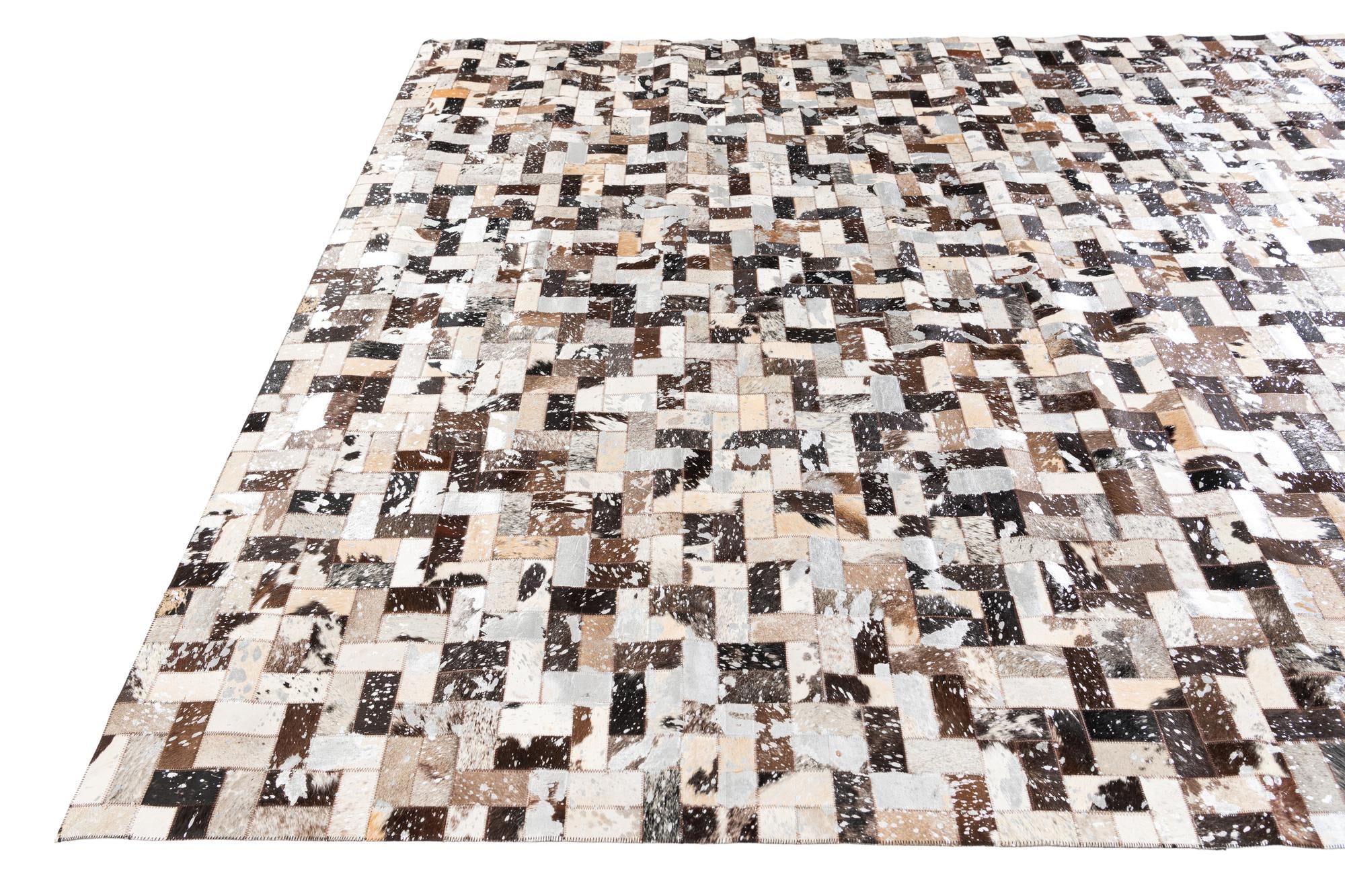 8' 1 x 10' Cowhide Stocks Rug