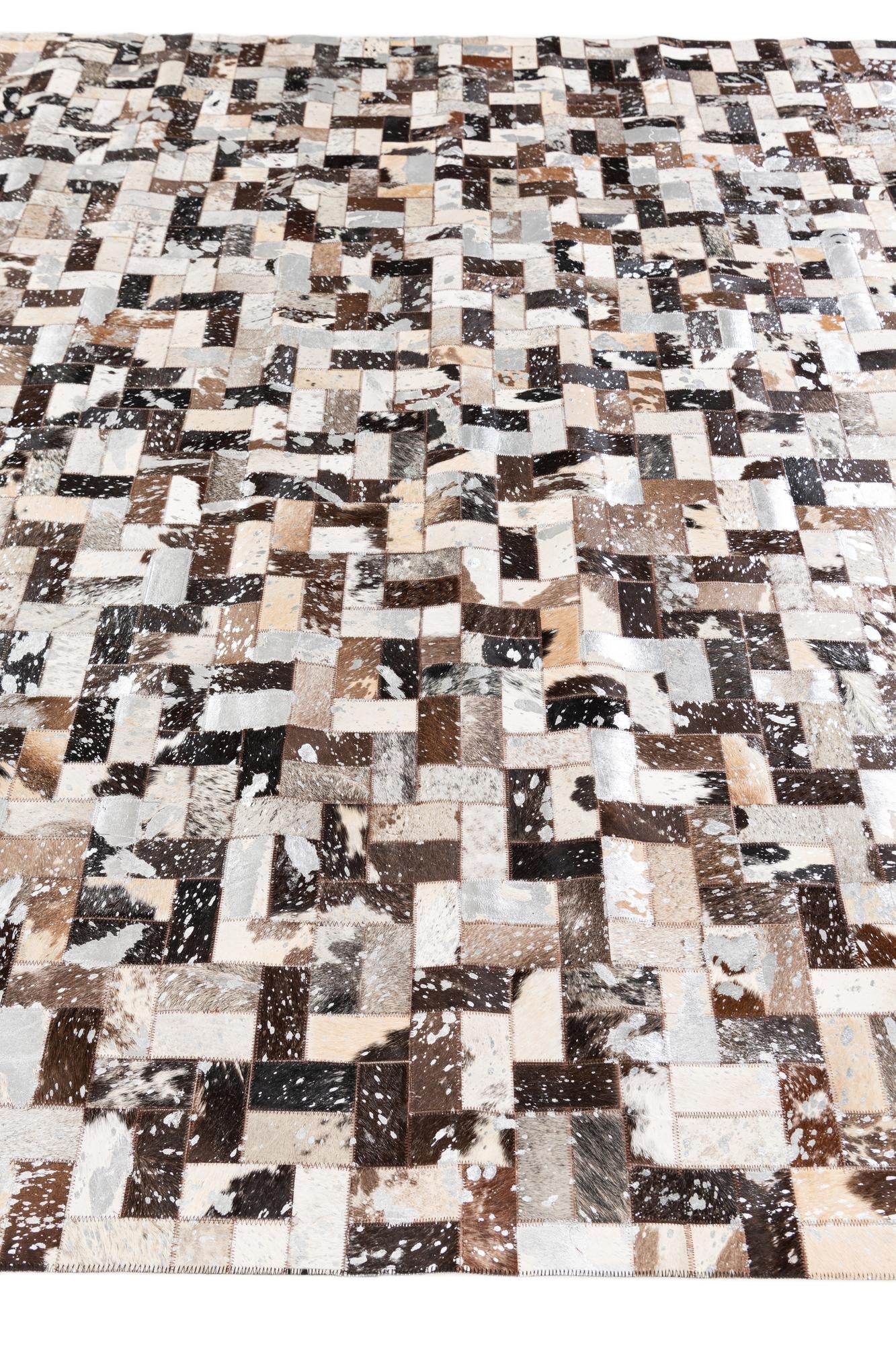 8' 1 x 10' Cowhide Stocks Rug