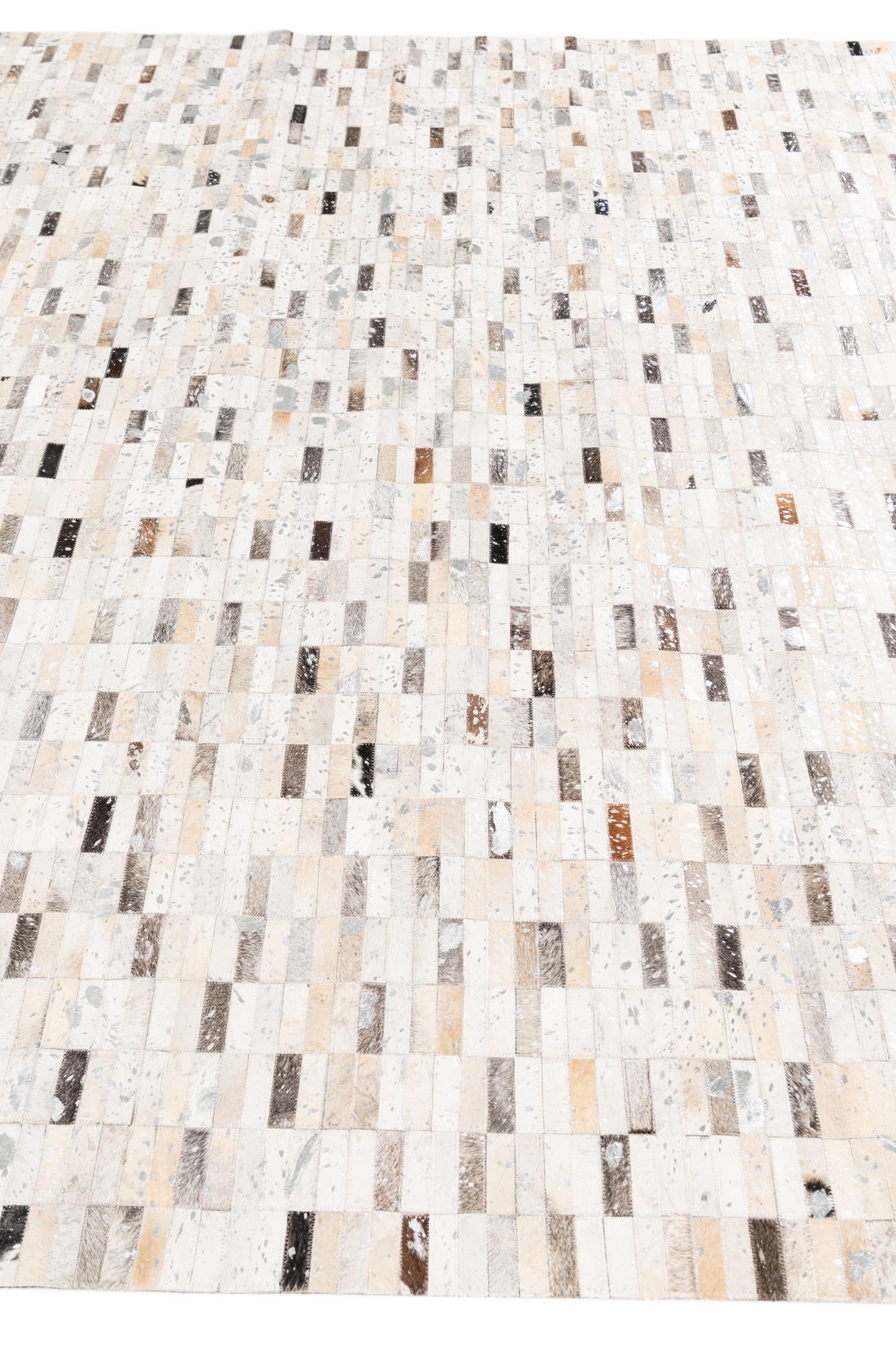 7' 11 x 9' 11 Cowhide Stocks Rug