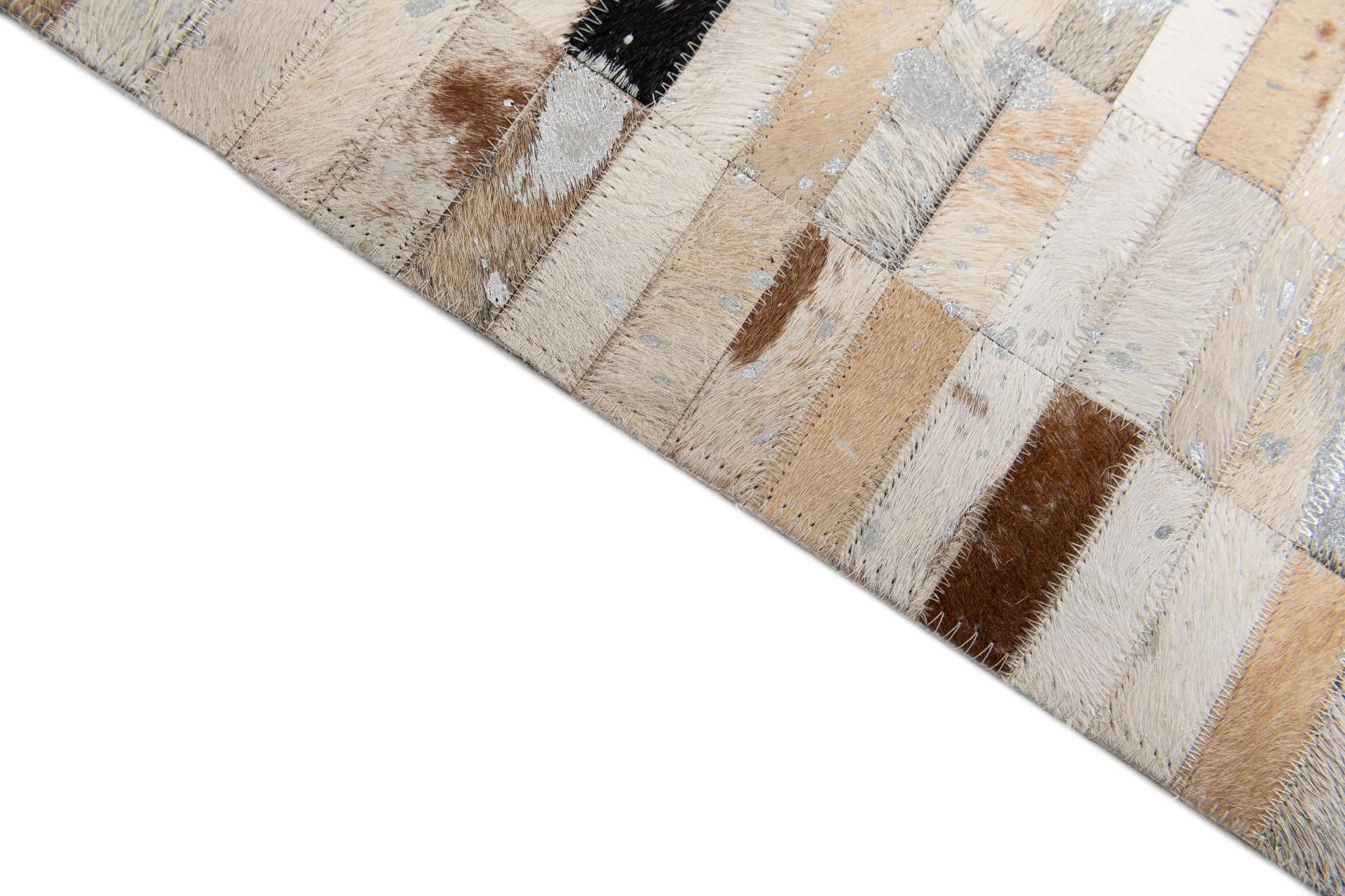 7' 11 x 9' 11 Cowhide Stocks Rug
