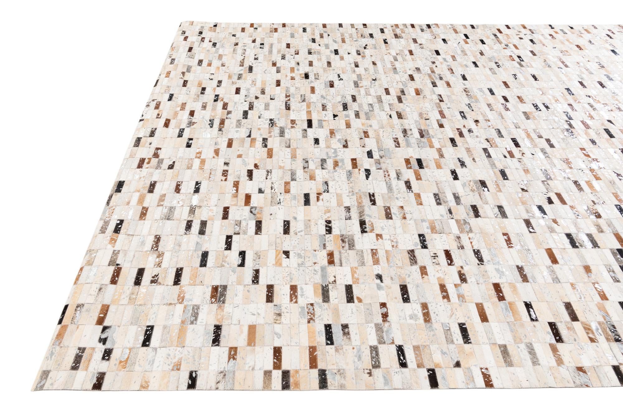 8' 2 x 9' 11 Cowhide Stocks Rug