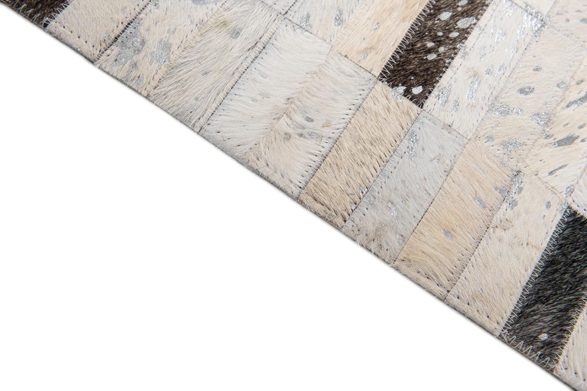 7' 11 x 9' 11 Cowhide Stocks Rug