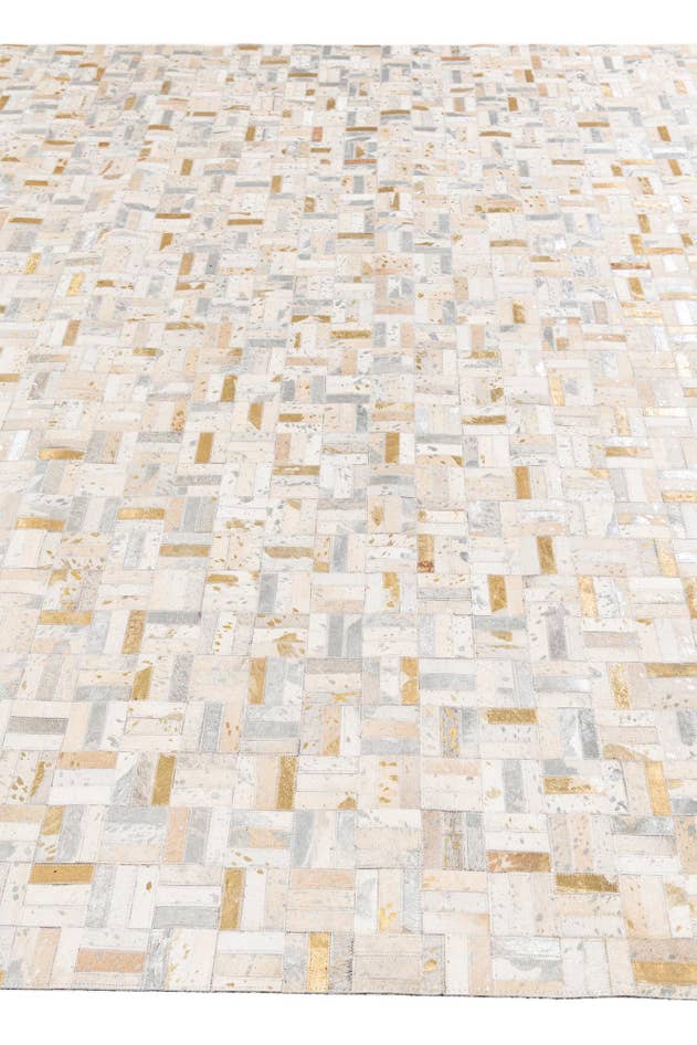 Detail image of 7' 11 x 9' 11 Cowhide Stocks Rug