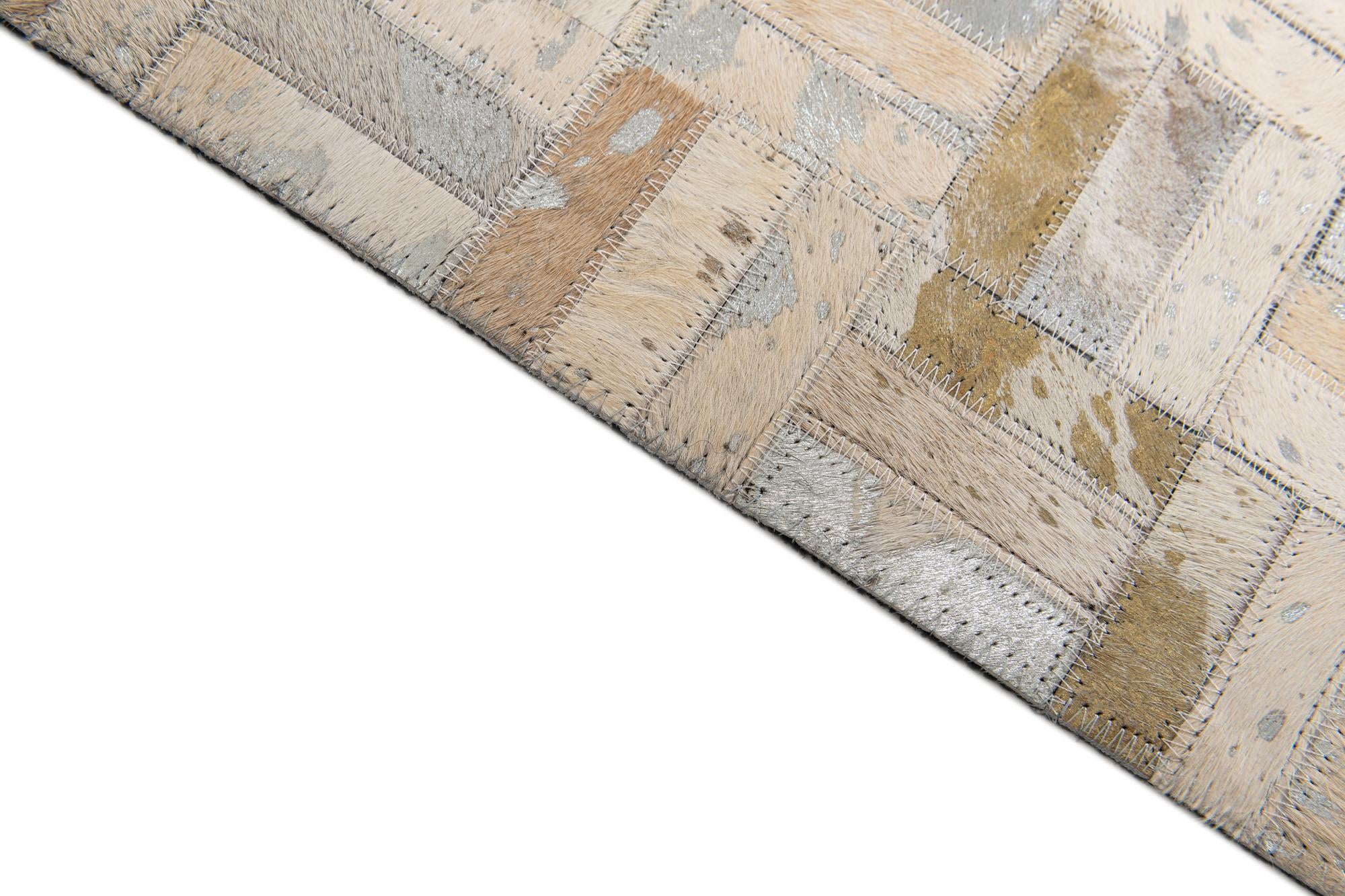 7' 11 x 9' 11 Cowhide Stocks Rug