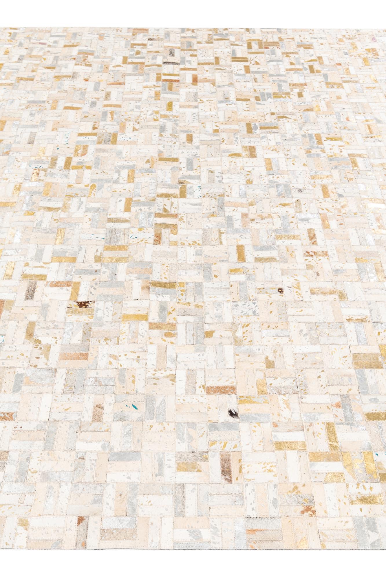 7' 10 x 9' 9 Cowhide Stocks Rug