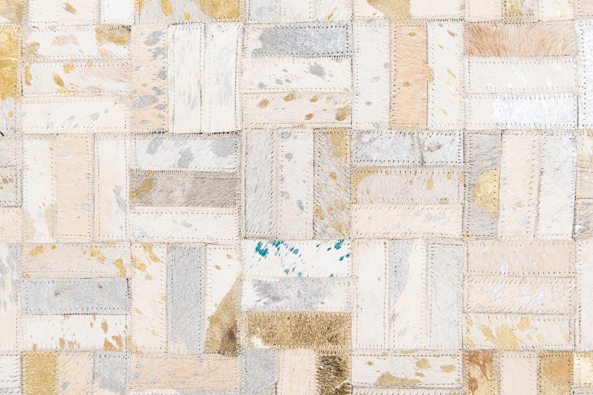 7' 10 x 9' 9 Cowhide Stocks Rug