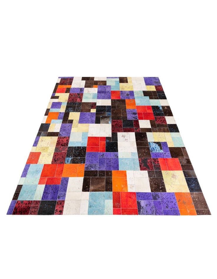 Detail image of 8' x 9' 10 Cowhide Stocks Rug