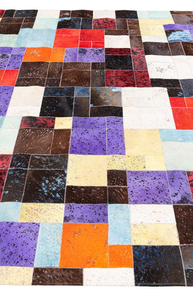 8' x 9' 10 Cowhide Stocks Rug