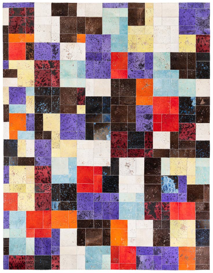 Detail image of 8' x 9' 10 Cowhide Stocks Rug