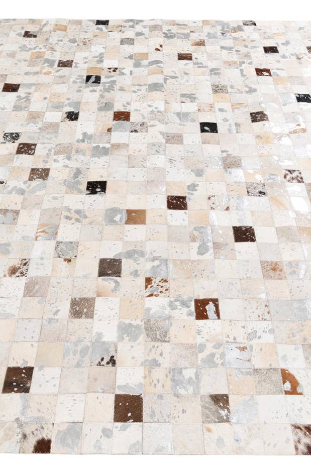 Detail image of 7' 11 x 9' 11 Cowhide Stocks Rug