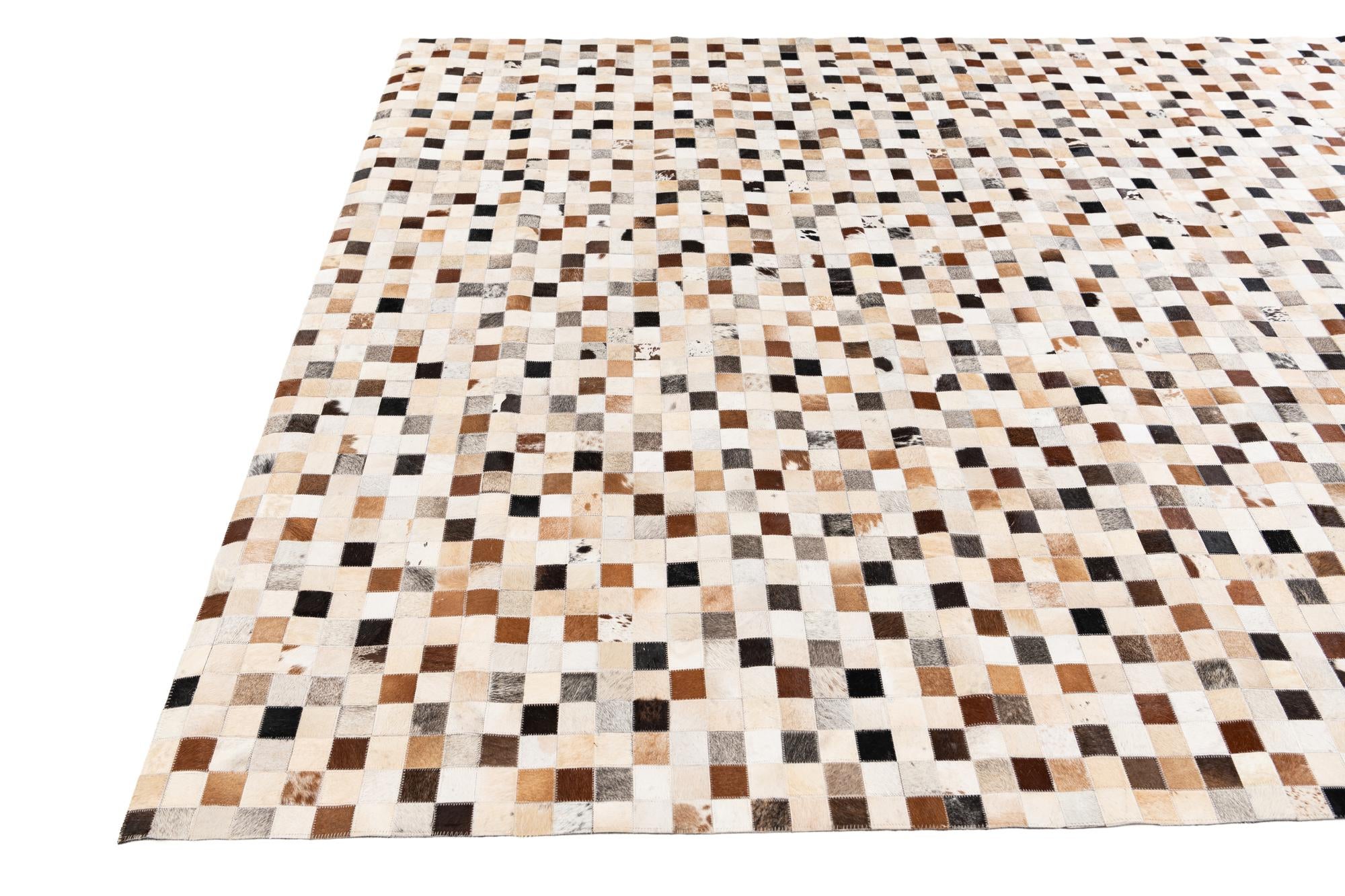 8' 1 x 9' 10 Cowhide Stocks Rug