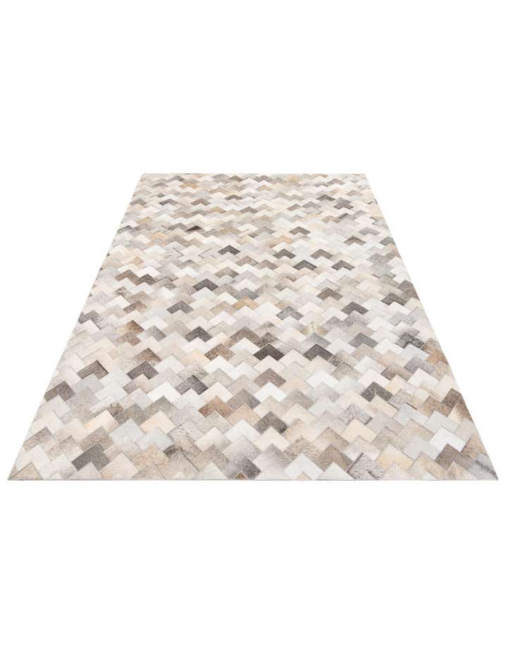 5' 7 x 7' 10 Cowhide Stocks Rug
