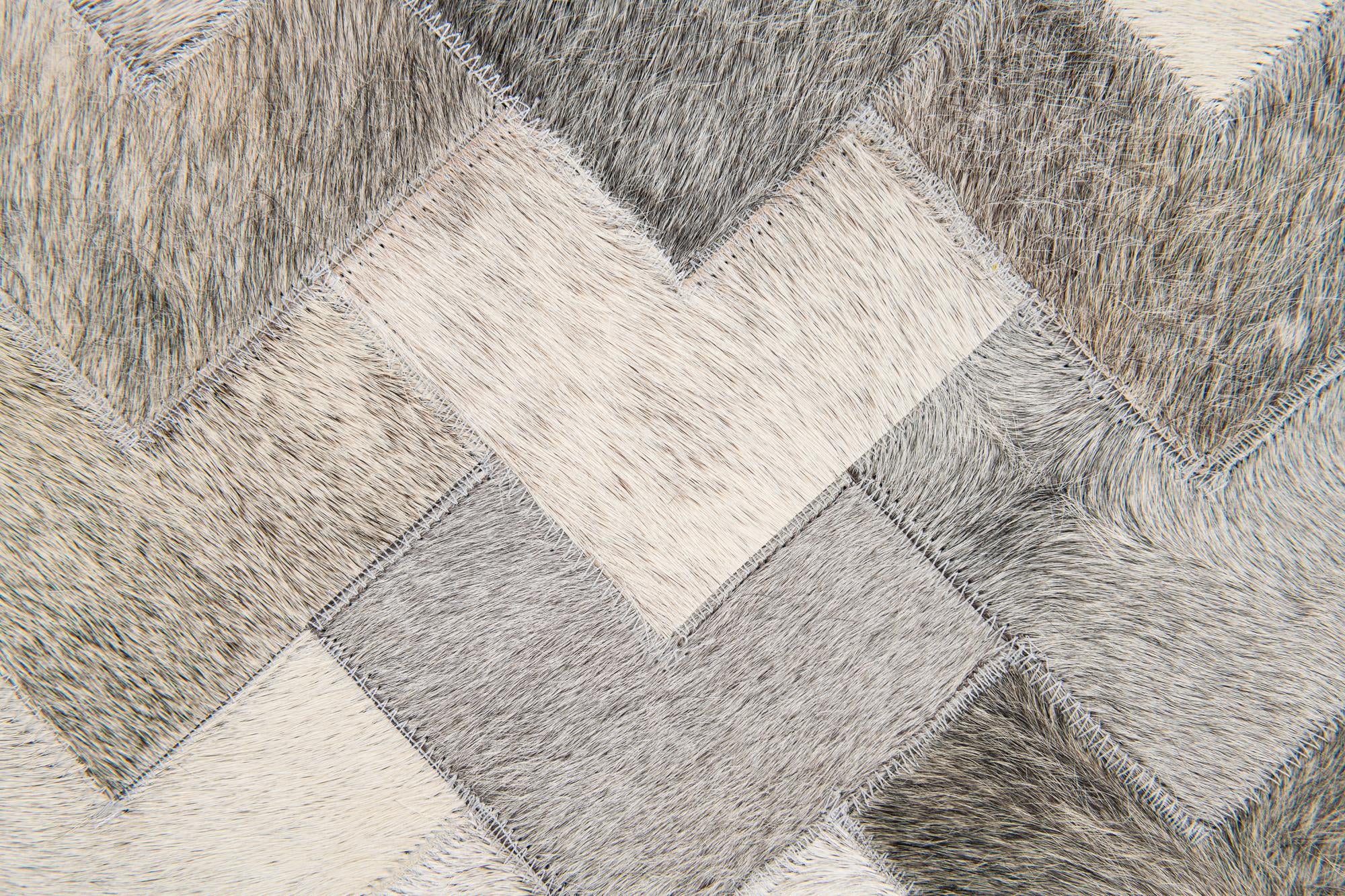5' 7 x 7' 10 Cowhide Stocks Rug