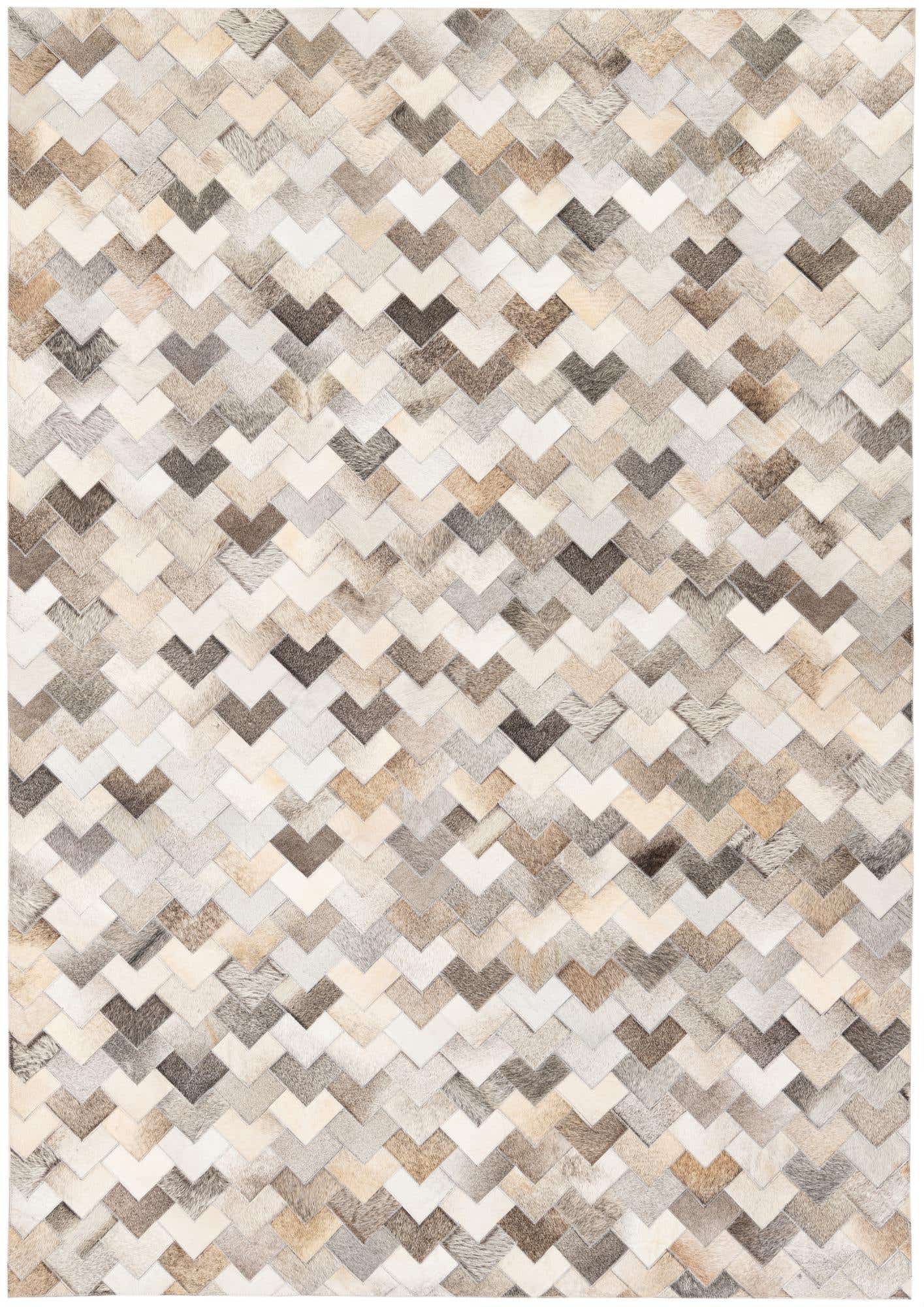5' 7 x 7' 10 Cowhide Stocks Rug