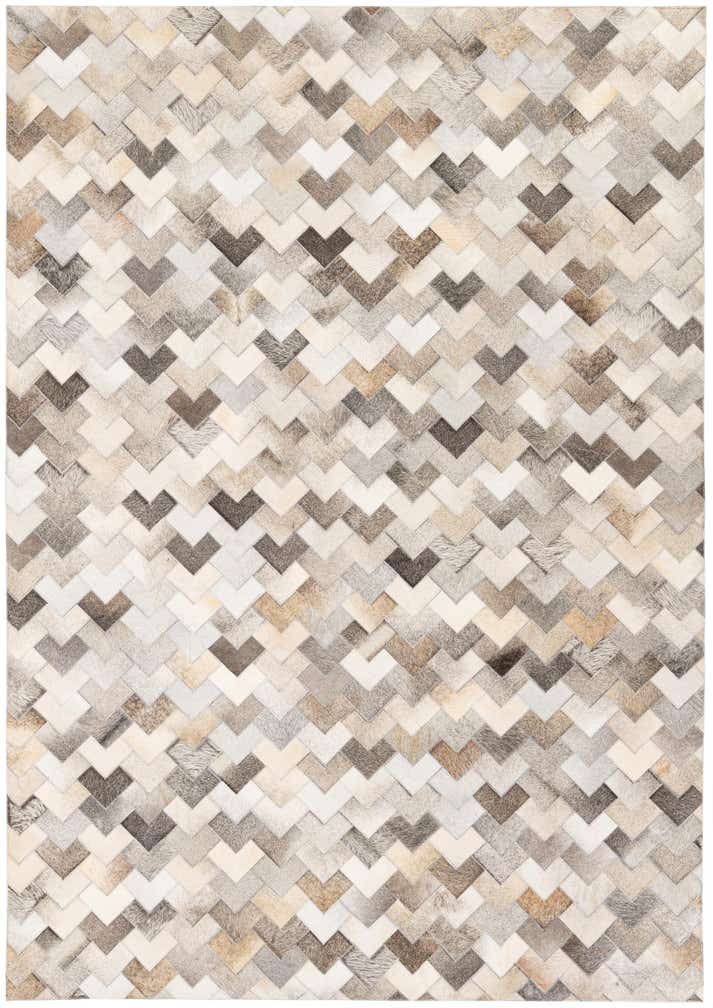 5' 7 x 7' 10 Cowhide Stocks Rug
