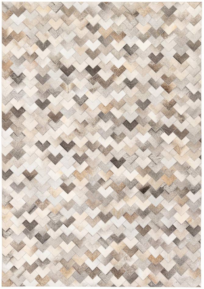 Detail image of 5' 7 x 7' 10 Cowhide Stocks Rug