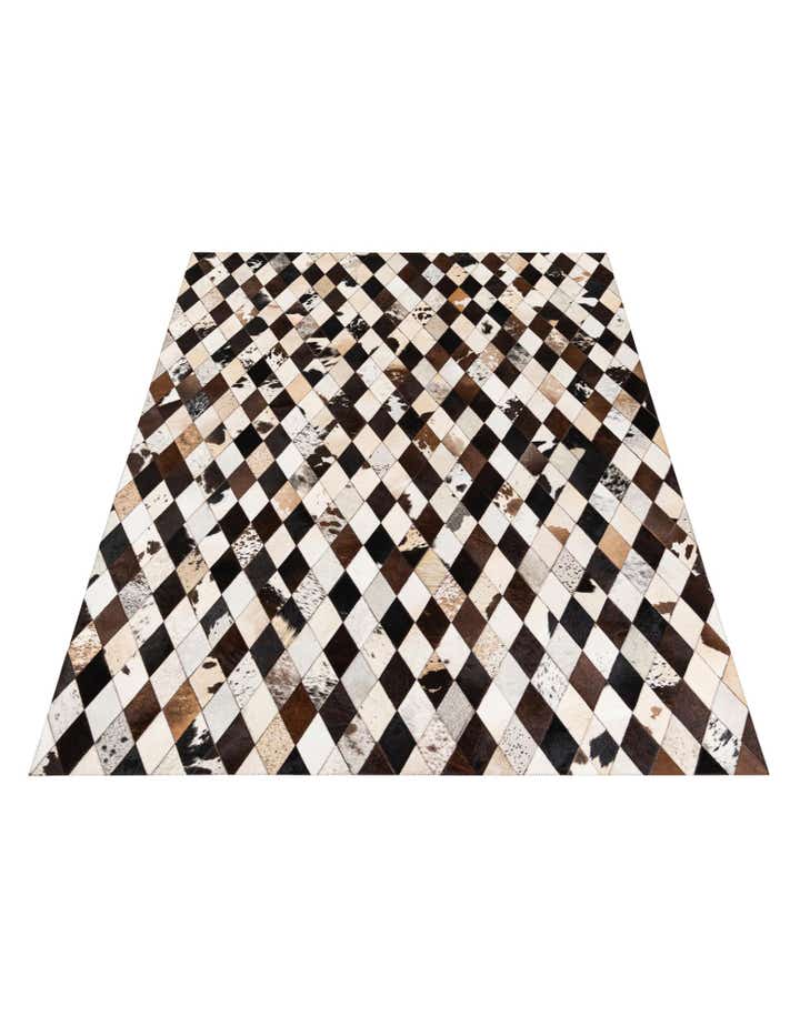 5' 7 x 8' Cowhide Stocks Rug