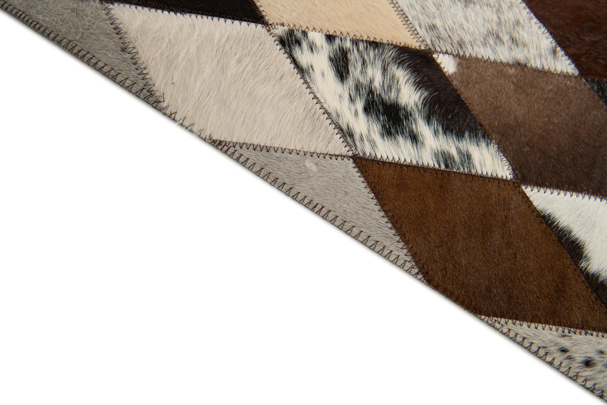 5' 7 x 8' Cowhide Stocks Rug