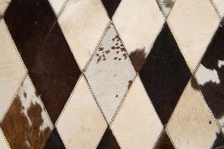 5' 7 x 8' Cowhide Stocks Rug