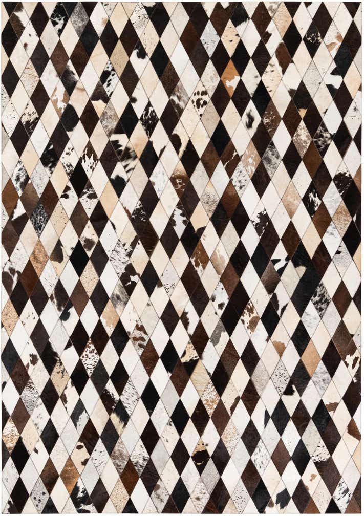 5' 7 x 8' Cowhide Stocks Rug