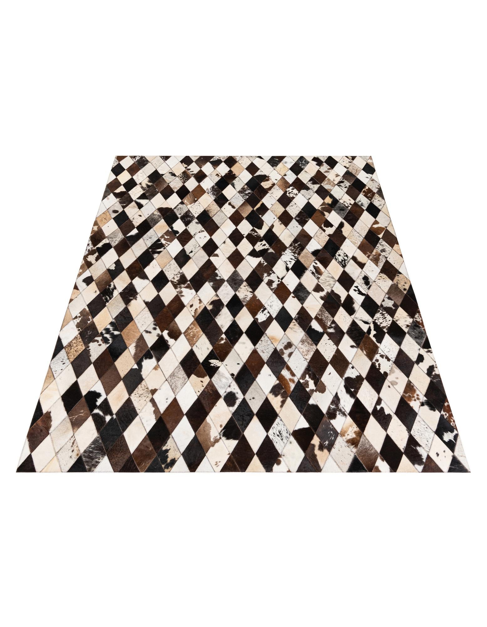 5' 8 x 8' Cowhide Stocks Rug