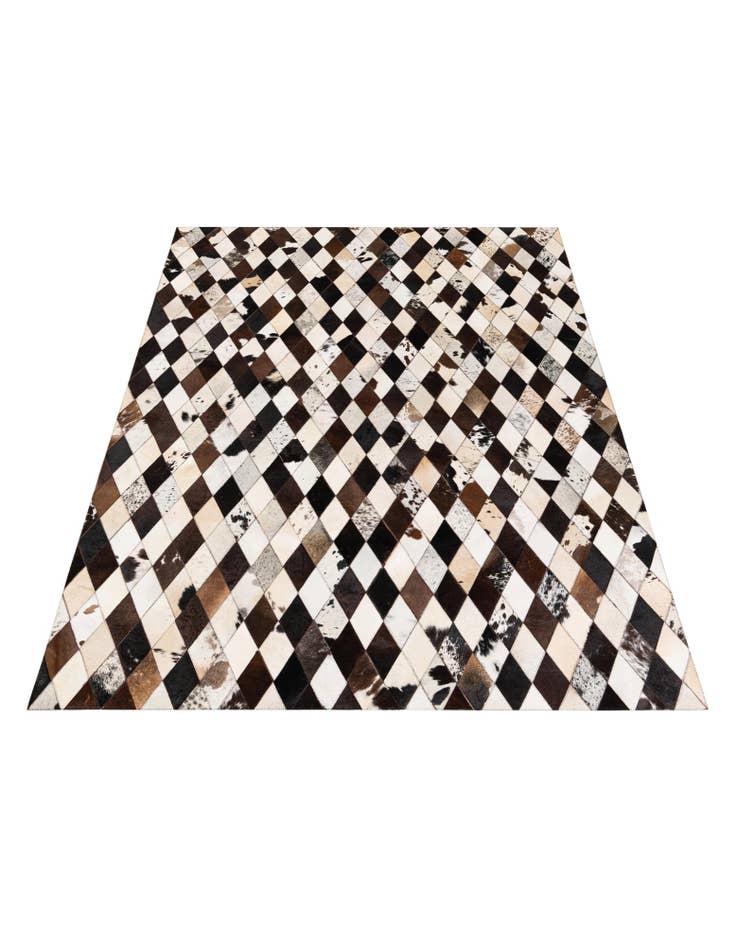 Detail image of 5' 8 x 8' Cowhide Stocks Rug