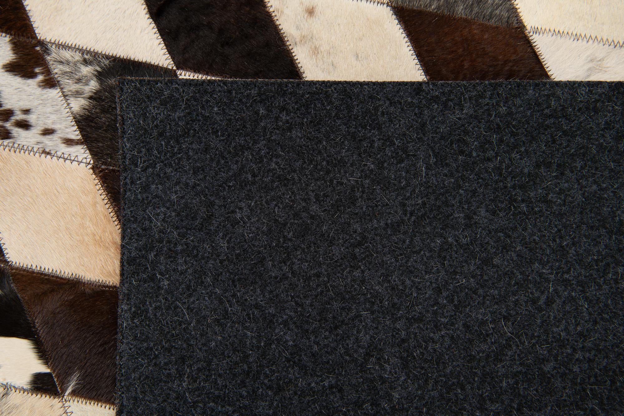 5' 8 x 8' Cowhide Stocks Rug