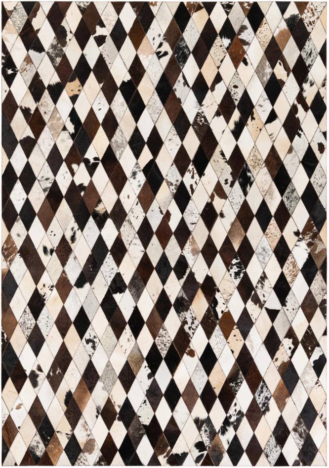 Detail image of 5' 8 x 8' Cowhide Stocks Rug