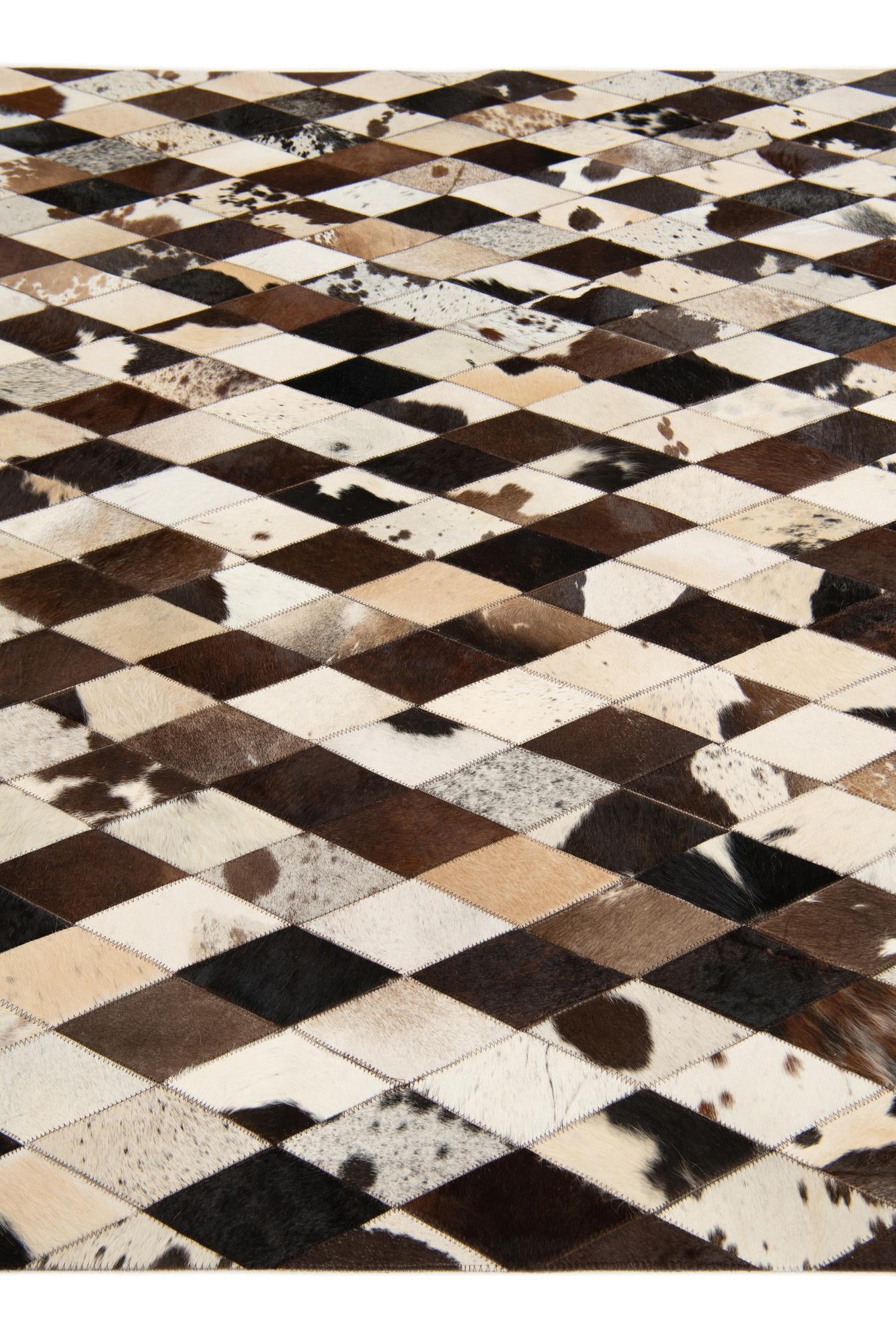 5' 7 x 8' Cowhide Stocks Rug