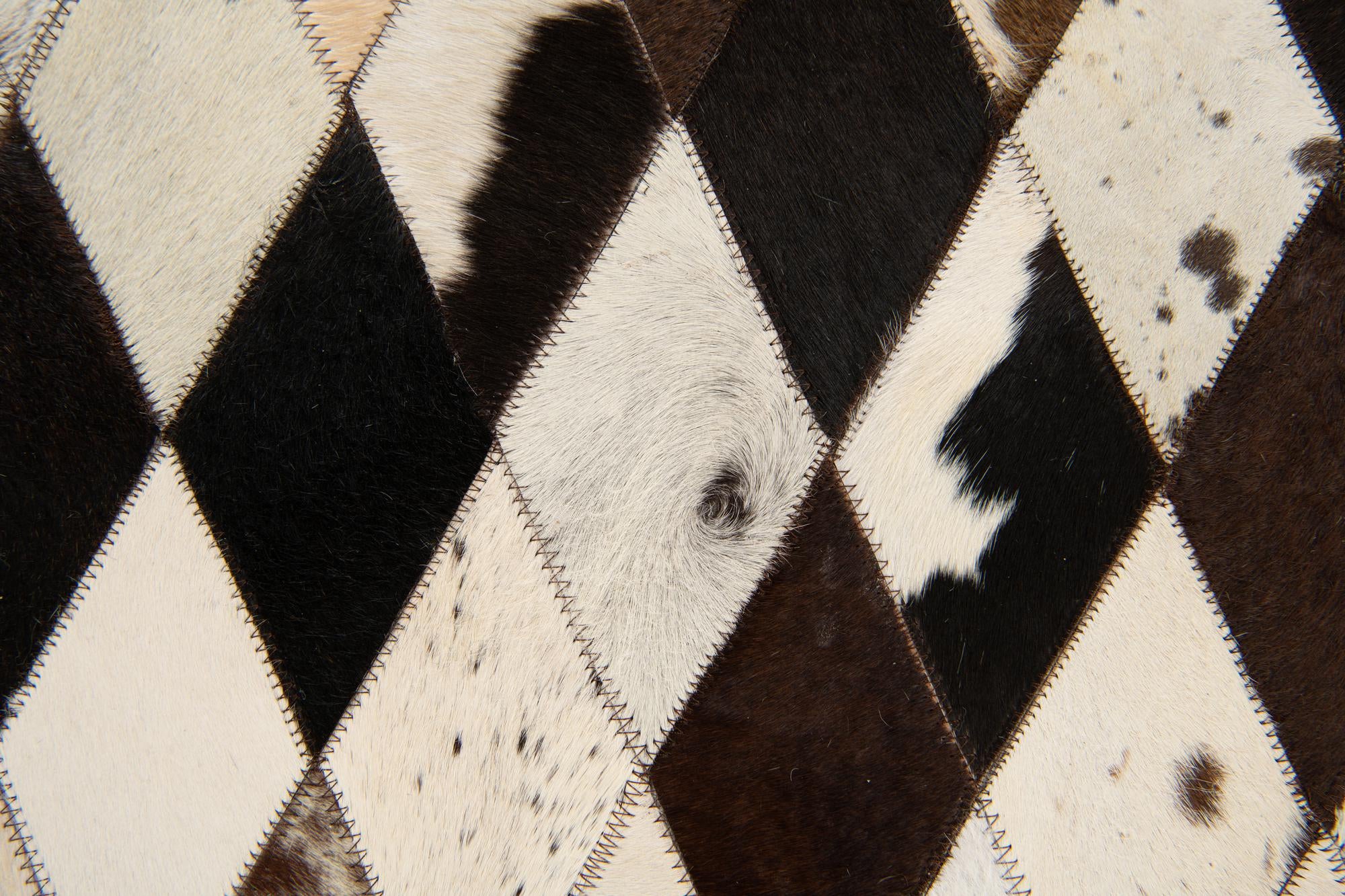 5' 7 x 8' Cowhide Stocks Rug