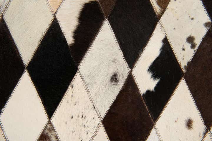 5' 7 x 8' Cowhide Stocks Rug