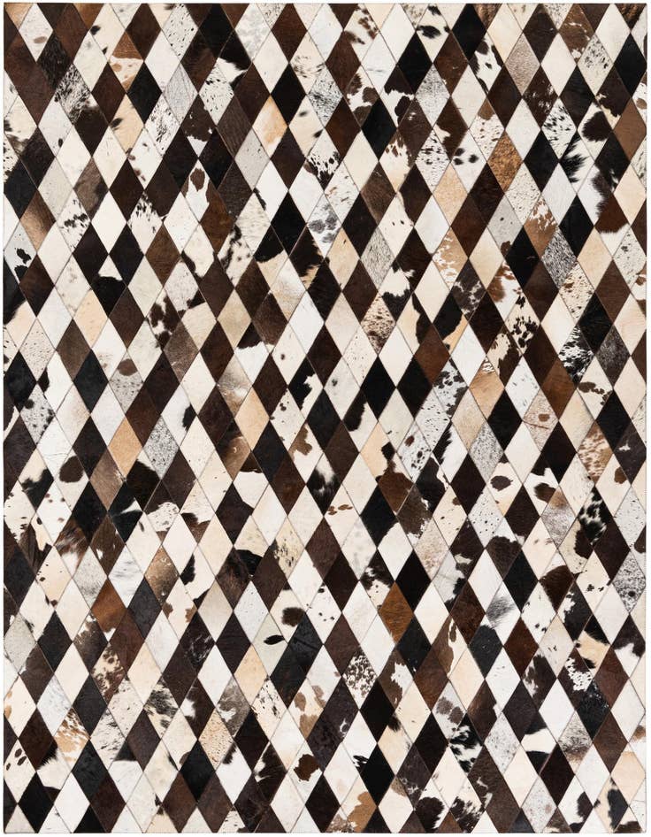Detail image of 5' 7 x 8' Cowhide Stocks Rug