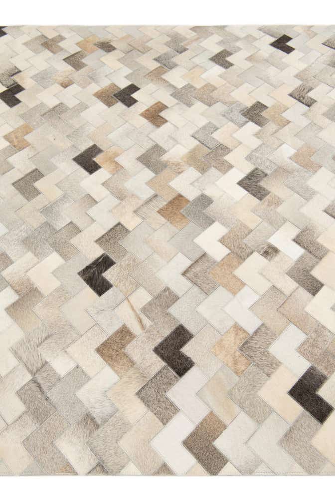 5' 7 x 7' 10 Cowhide Stocks Rug