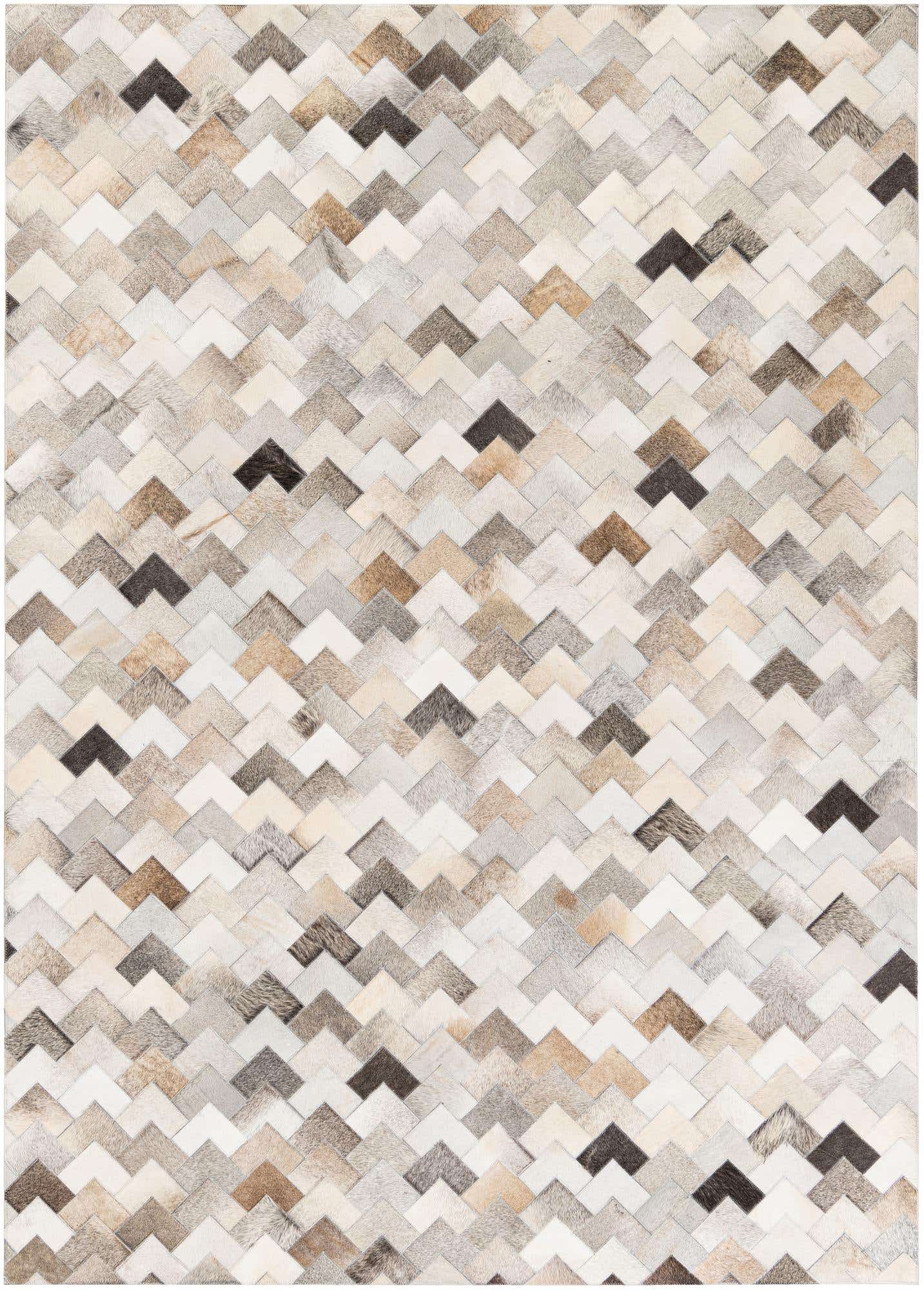 5' 7 x 7' 10 Cowhide Stocks Rug