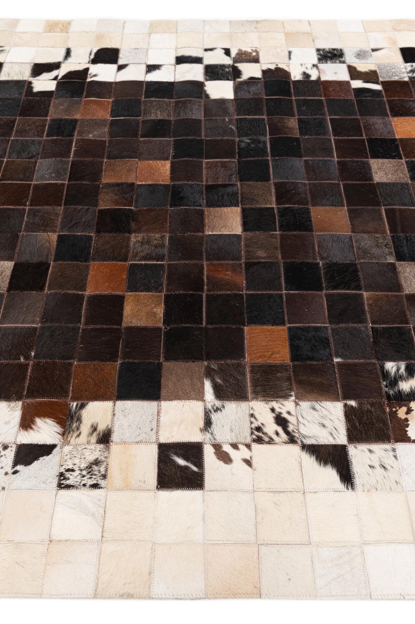 5' x 7' 9 Cowhide Stocks Rug