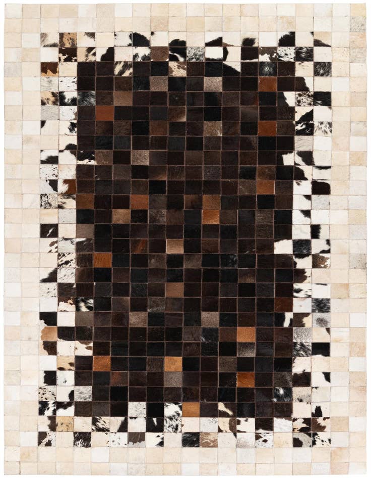 Detail image of 5' x 7' 9 Cowhide Stocks Rug