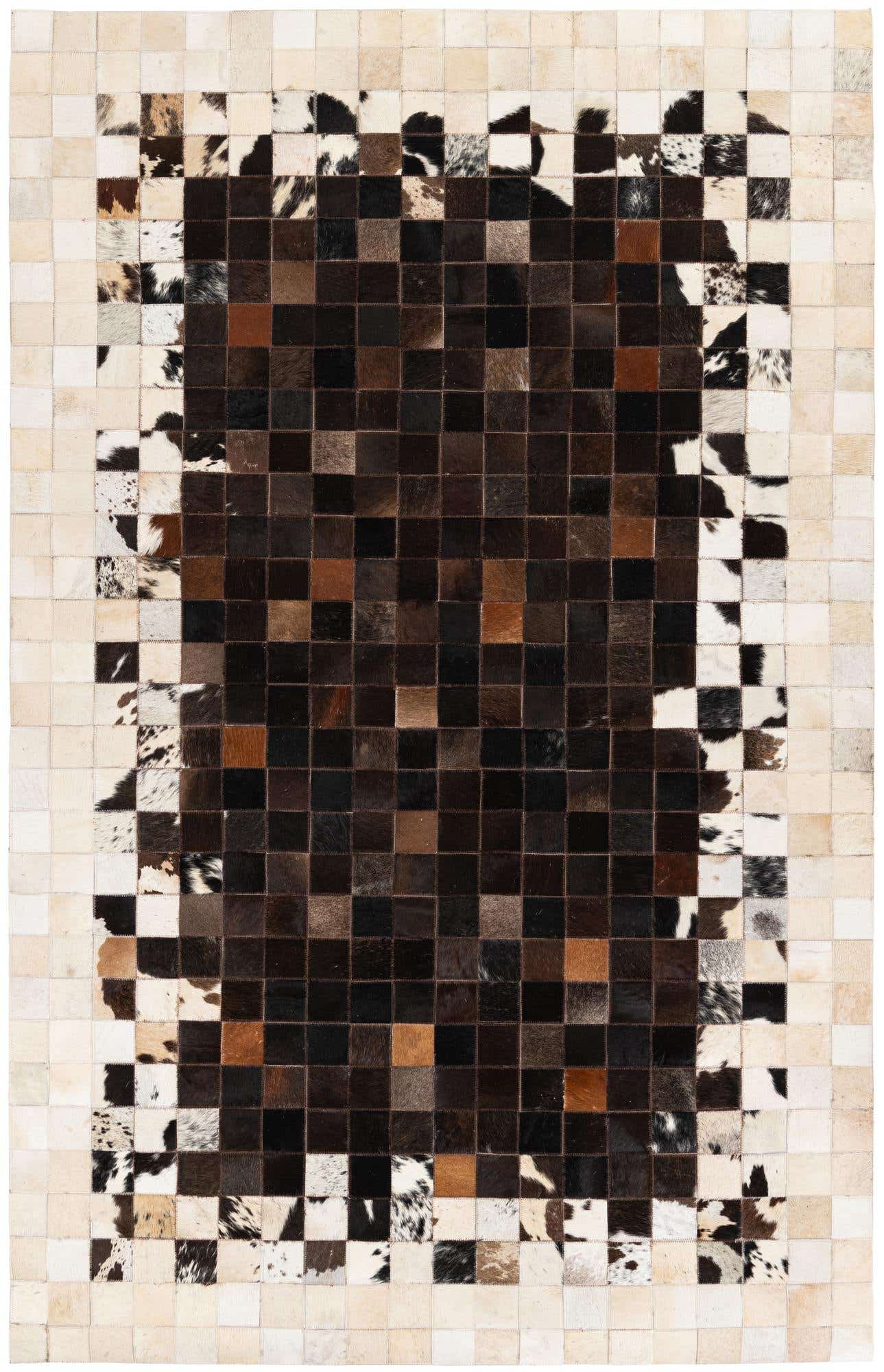 5' x 7' 9 Cowhide Stocks Rug
