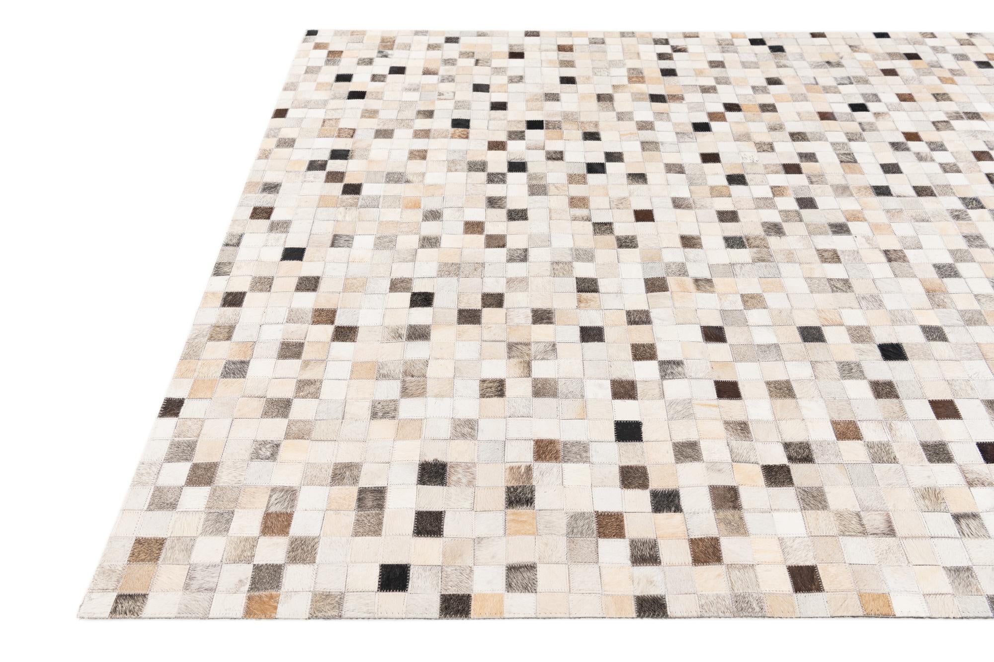 5' x 7' 11 Cowhide Stocks Rug